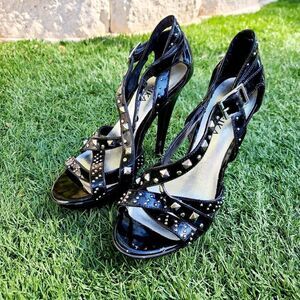 Women's Paprika studded open toed heels